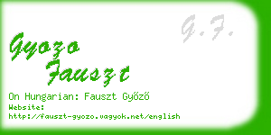 gyozo fauszt business card