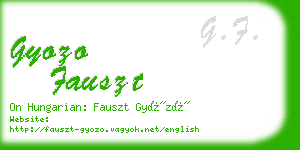 gyozo fauszt business card